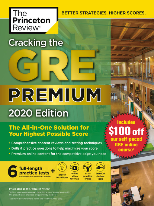 Title details for Cracking the GRE Premium Edition with 6 Practice Tests, 2020 by The Princeton Review - Wait list